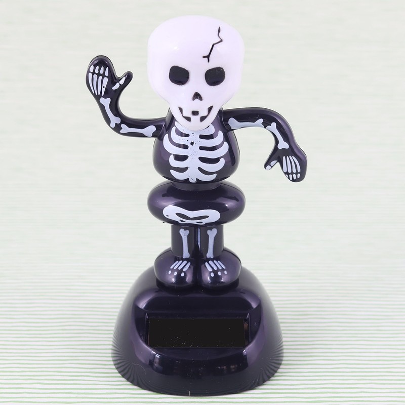 Freak Scene Solar Bobble Figure - Skeleton 2 - Black