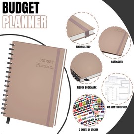 Budget Planner and Monthly Bill Organizer - Financial Planner Organizer Budget Book with Sticker Sheets | Bill Tracker Notebook | Budgeting Book with Debt, Saving and Expense Trackers | A5