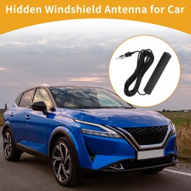 Partuto 1 Pc Universal Hidden Windshield Signal Antenna Car Truck Car Radio Aerial Radio BNC Mount Black 196.9"