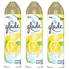 Glade Air Freshener Spray - Lemon Fresh - Net Wt. 8 OZ (227 g) Per Can - Pack of 3 Cans