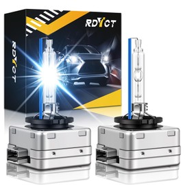RDYCT D3S Xenon HID Headlight Bulbs 35W 8000K Cool White Ice Blue High Low Beam Replacement Lights, Pack of 2