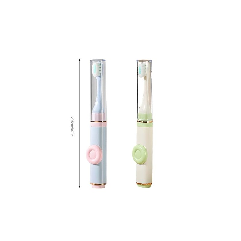 Kit de 2 cepillos de dientes plegables de viaje, manual,