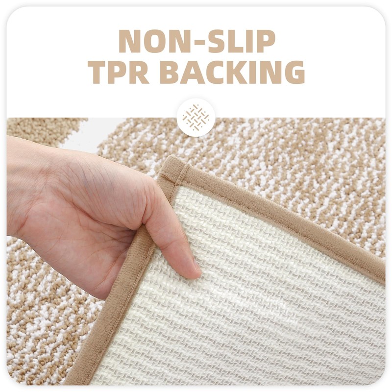 COLOR&GEOMETRY Absorbent Bath Mat 40 x 60 cm, Soft Bathroom