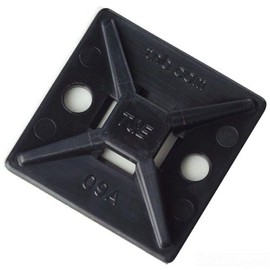 Ty-Rap MPNY-1000-0-C Cable Tie Mounting Pad, 1.125-Inch Length by 1.125-Inch Width by 0.215-Inch Height, Black, 100-Pack