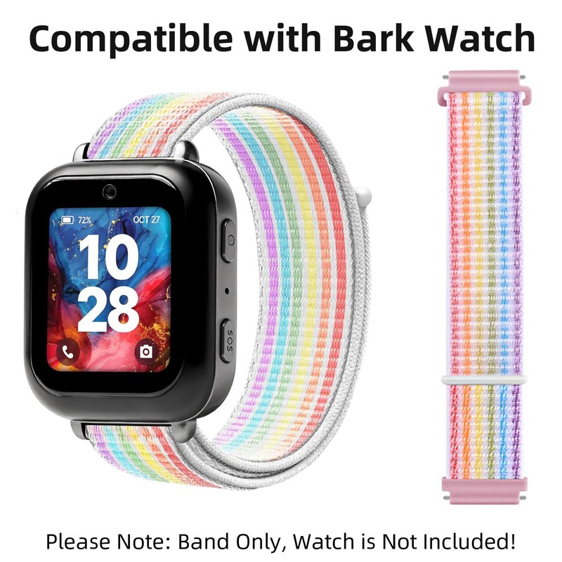 NewJourney Kids Nylon Bands Compatible with Bark Watch, Breathable Hook&Loop