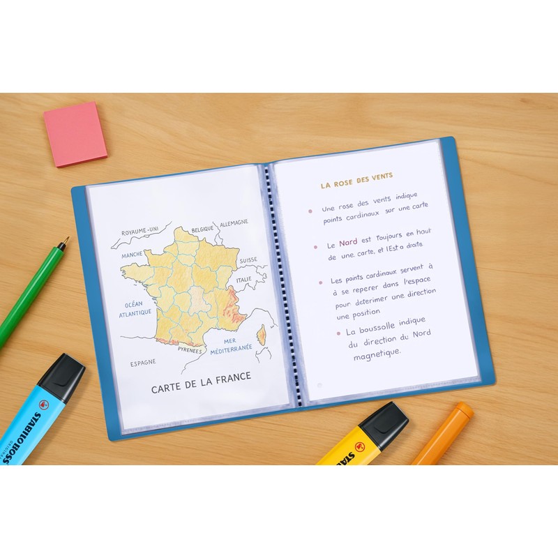 OXFORD 2 x A4 Blue Polypropylene Display Folders for 200