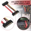 Create idea 2pcs SATA to SAS Data Cable 22 Pin