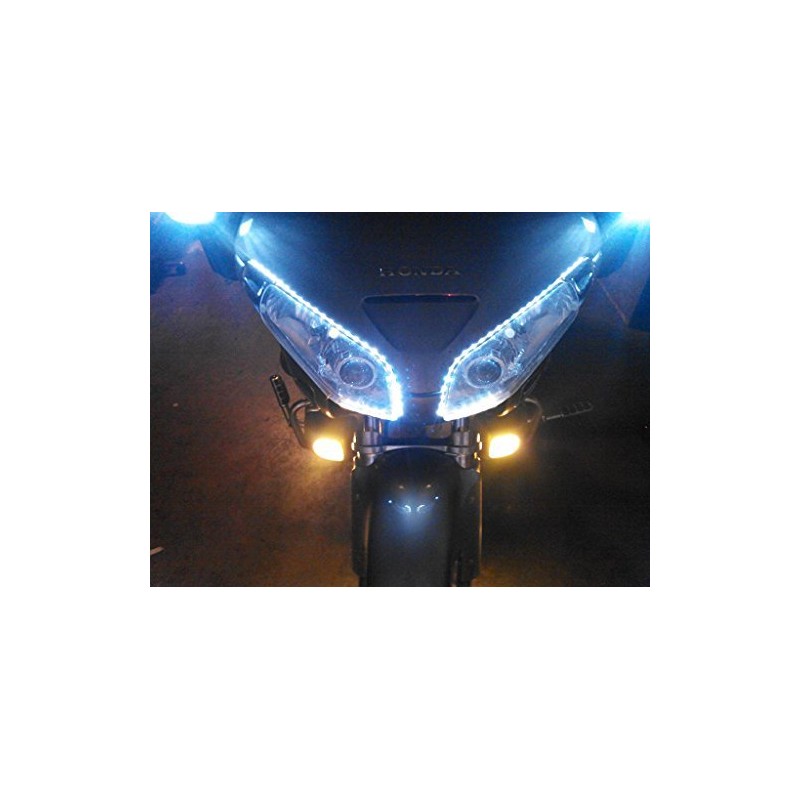 LED DRL Head Light Strips Daytime Running Lamps Kit for