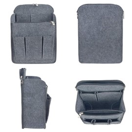 YIICOOLY Bag-In Bag, Inner Bag, Felt, Vertical, Freestanding, Vertical Type, Backpack-In Bag, A4, A5, B5, Large Capacity, Sorting, Travel, Commute, Accessories, Rucksack, Women's, Men's