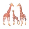 3pcs Giraffe Figurines Simulation Innovative Educational Giraffe Family Action Figure