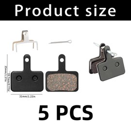 5 Pairs of Bicycle Brake Pads, Disc Brake, Mountain Bike Ebike Brake Pad Replacement for Tektro Shimano TRP Deore Br-M575 B01s Mt200 M525 M515 T615 T675 M505 M495 M486 M485 C500 1
