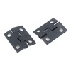 MY MIRONEY 2-Pack Mini Solid Brass Hinges Black Foldable Butt