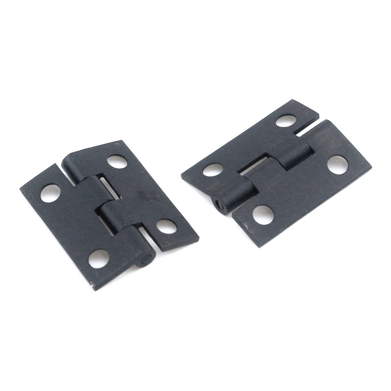 MY MIRONEY 2-Pack Mini Solid Brass Hinges Black Foldable Butt