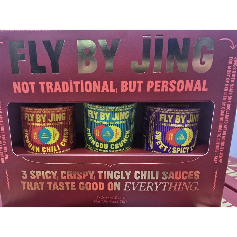 FLY BY JING Chili Crisp Sauce Set Of 3 Vegan