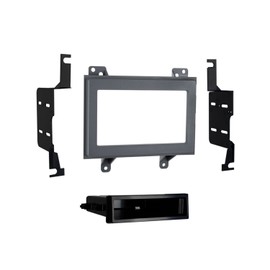 Metra Electronics 99-3045G Custom Fit Mounting Kit ISO DIN w/Pocket Or Double DIN Radio Provision Incl.: Radio Trim Panel/Radio Brackets/Pocket/Screws Gray Finish Custom Fit Mounting Kit