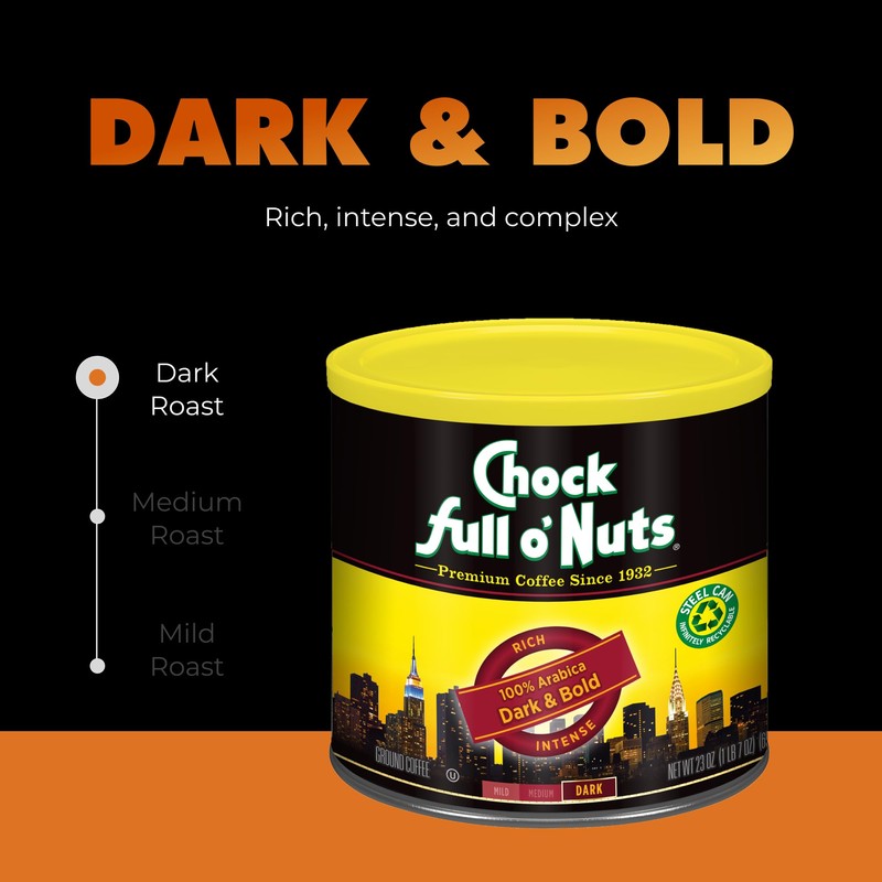 Chock Full o' Nuts Dark & Bold Ground Coffee –