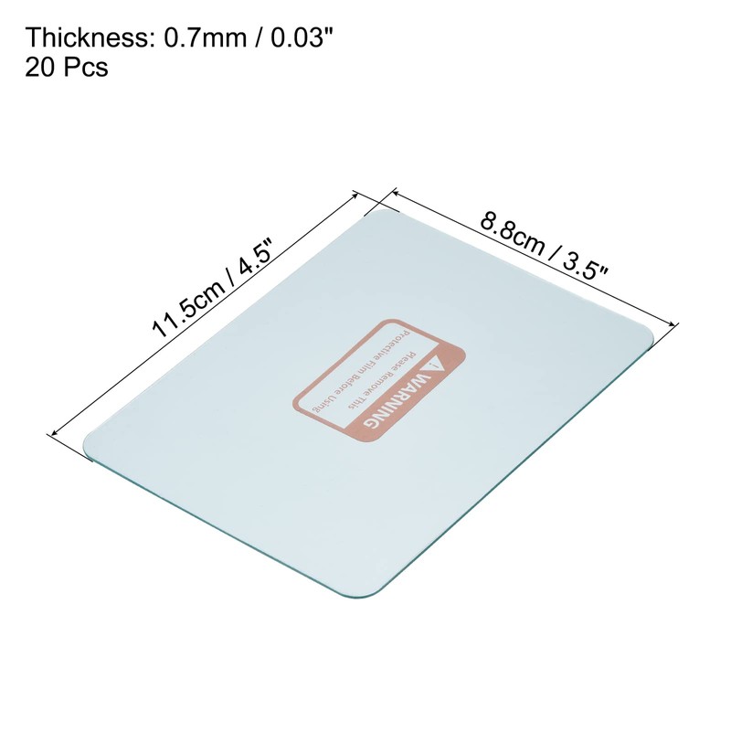 PATIKIL 4.5 x 3.5 Inch Welding Protection Lens, 20 Pack