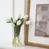 10PCS Artificial Flowers with Vase, Faux Silk Tulip Flower Artificial