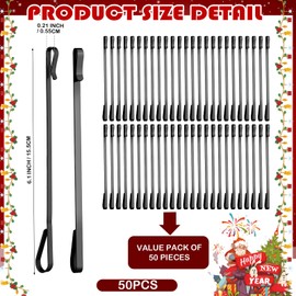 Cinnvoice 50 Pcs Christmas Light Clips Ridge Clip Outside Holiday Light Clips Metal Row Roof Light Hooks Outdoor String Light Clip Christmas Light Hook for Mini Light Multi Functional Universal Clips