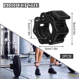 ChauLanBow Pack of 4 Dumbbell Quick Release Barbell Clasps, Dumbbell Bar Clamp, Dumbbell Clasp for Workout Weightlifting, Quick Release for Dumbbell Bar and Barbell (Black)