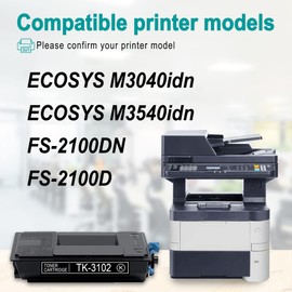 TK3102 TK-3102 1T02MS0US0 Black Toner Cartridge 1 Pack - NUCA Compatible Replacement for Kyocera TK3102 TK-3102 ECOSYS M3040idn ECOSYS M3540idn FS-2100DN FS-2100D Printer Toner
