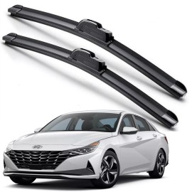 EZ Motoring For 2021-2024 Hyundai Elantra Windshield Wiper Blades J-HOOK Hybrid Silicone
