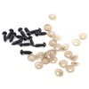 AUNMAS 100Pcs Doll Eyes, 9mm/0.35in Plastic Doll Safety Eyes Black