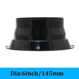 6" Duct Connector Pipe Flange Inlet Fitting for Heating Cooling Ventilation System ABS Duct Connector (6 inch/150 mm)