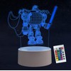 LELYFIT 3D Lamp Illusion Night Light with Remote Control, 16