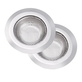 2Pcs Kitchen Sink Drain Strainer,Stainless Steel Kitchen Sink Strainer,Sink Food Catcher, 4.5" Diameter for Most of Kitchen Sinks,Anti-Clogging,Rust Resistant