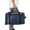 DELSEY Paris Raspail Carry On Rolling Wheeled Duffle Bag, Blue