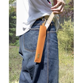 Tabarat Tps-107 Folding Fan Case, Fan Holder, Includes Carabiner, Made in Japan, Genuine Leather, Himeji Leather, dark brown - medium