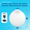 KASTLITE 10" Clear Acrylic Lamp Post Globe | Smooth Textured