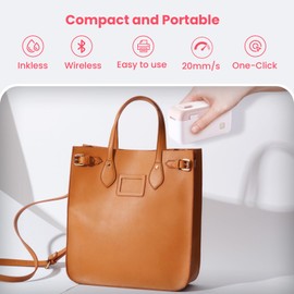 Label Maker Machine with Tape | Labeler Machine with Tape | Portable Bluetooth Label Maker Bundle (3 Rolls 14x40mm Label) HP4 for Home&Office Storage