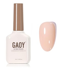 GAOY Nude Jelly Gel Nail Polish, 16ml Sheer Translucent Netural Soak Off Gel Polish, UV Light Cure for Nail Art DIY at Home, 2950 Bright Nude