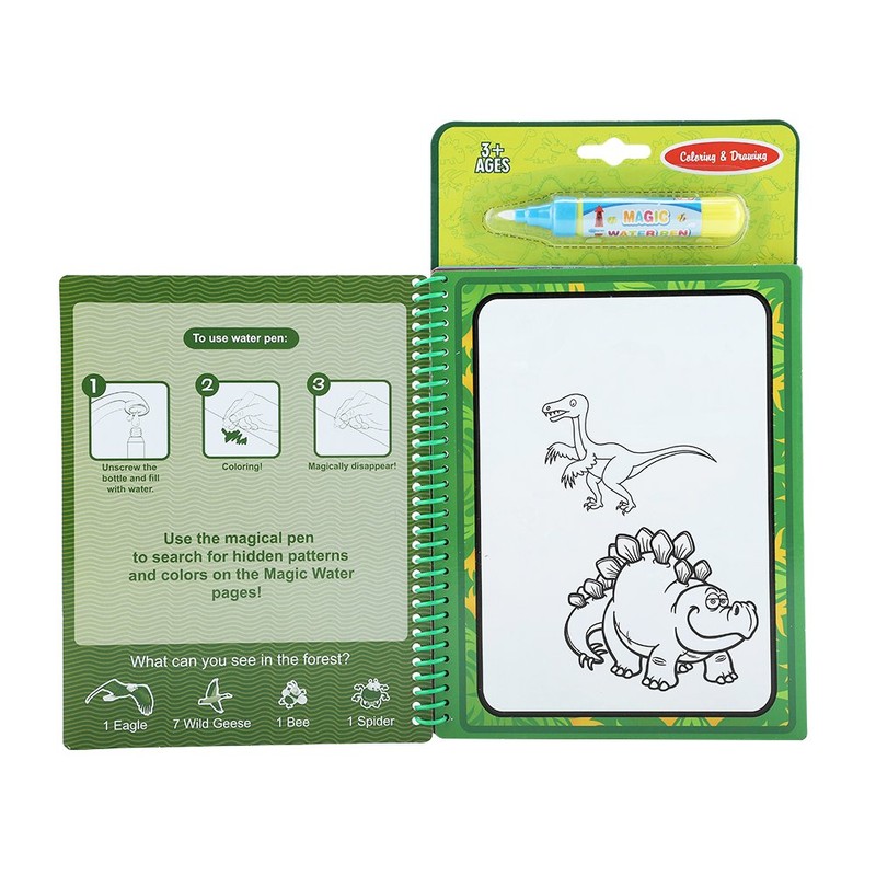 Water Colouring Book, Reusable Colour with Water Activity Book with