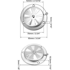 Smoker Lip Vent Damper Air Vent Outdoor Dryer BBQ Vent,Dryer Smoker Lip Vent Damper Dryer Vent,Smoker Air Vent Air Vent Outdoor Dryer BBQ Vent,Stainless Steel Grill Damper for Increased Airflow