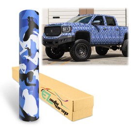 4"x8" (10cmx20cm) Sample Camouflage Morning Wood Blue Viny Wrap Sticker DIY Decal Sheet Film Car Auto Vehicle Motorcycle Air Release Bubble Free Self Adhesive Peel and Stick