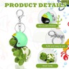 Tortoise Key Ring, Pack of 2, Cute Plush Pendant, Key