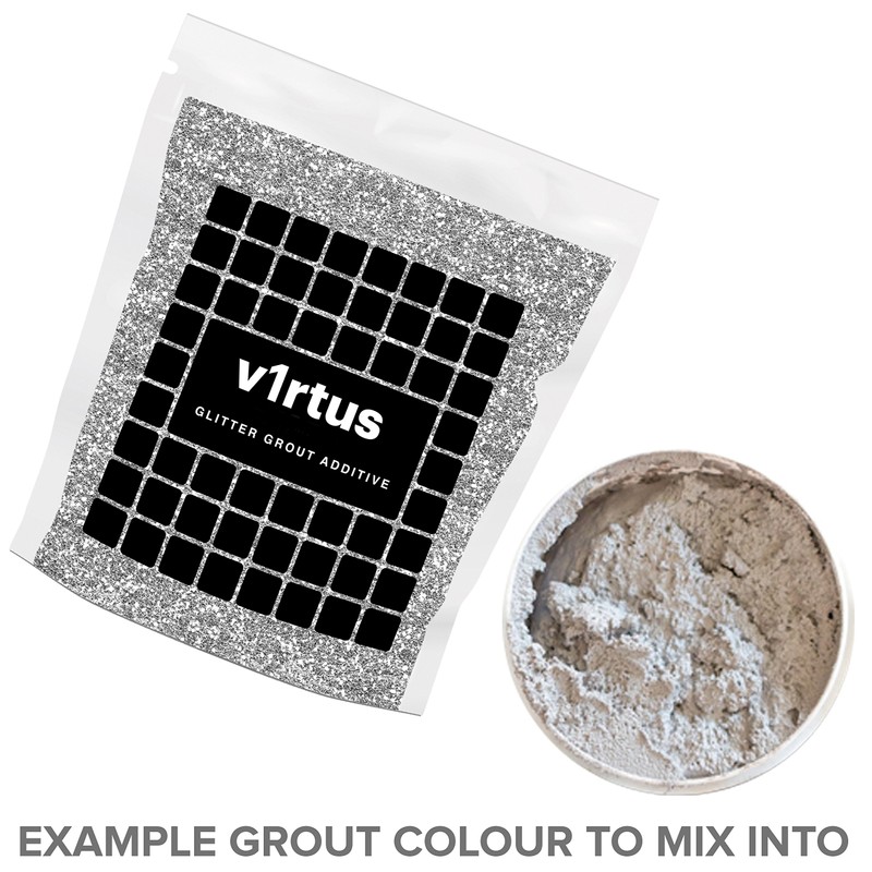 Glitter for Grout Silver Additive Tile Grouting Bathroom Sparkly Hemway