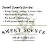 Sweet Scents Patchouli Cedar Soap - Handmade, Natural, Cold Process,