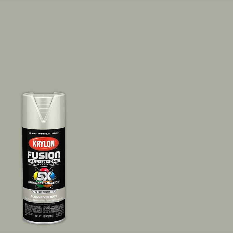 12 oz Krylon K02721007 River Rock Fusion All-In-One Paint &