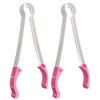 Matyz 2-PACK Baby Bottle Tongs with Non-Detachable Silicone Tips (Pink,