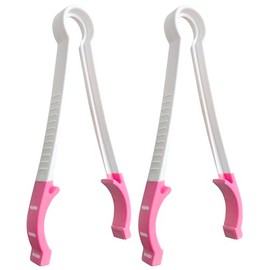 Matyz 2-PACK Baby Bottle Tongs with Non-Detachable Silicone Tips (Pink, 2 PCS), Non-Slip Grip, BPA-Free, Compact and Lightweight, Multipurpose for Bottle-Nipples or Pacifiers