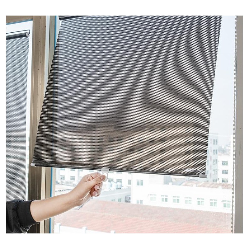 Retractable Blackout Roller Blinds with Suction Cups - Thermal Insulation