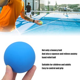 QANYEGN 5pcs 6cm Bouncy Ball, Rubber Hand Exercise Balls Wall Ball for Kids for Swimming Pools Beaches (Blue)