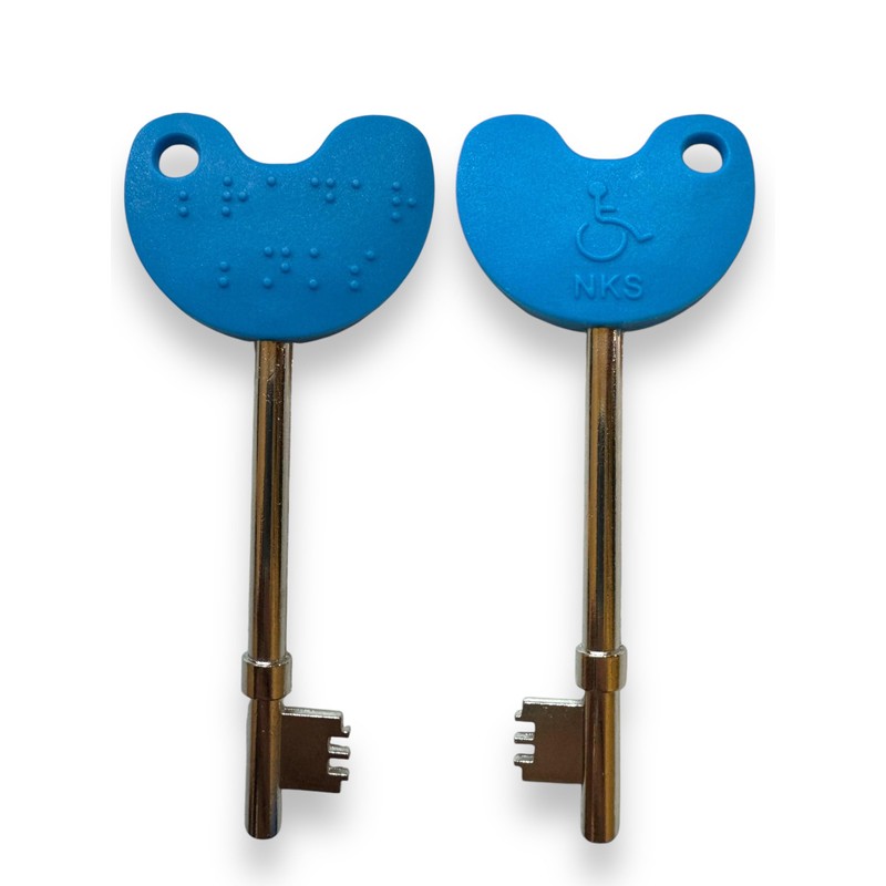 Compatible NKS/Radar UK Disabled Toilet Key with Retractable Disabled/Blue Badge
