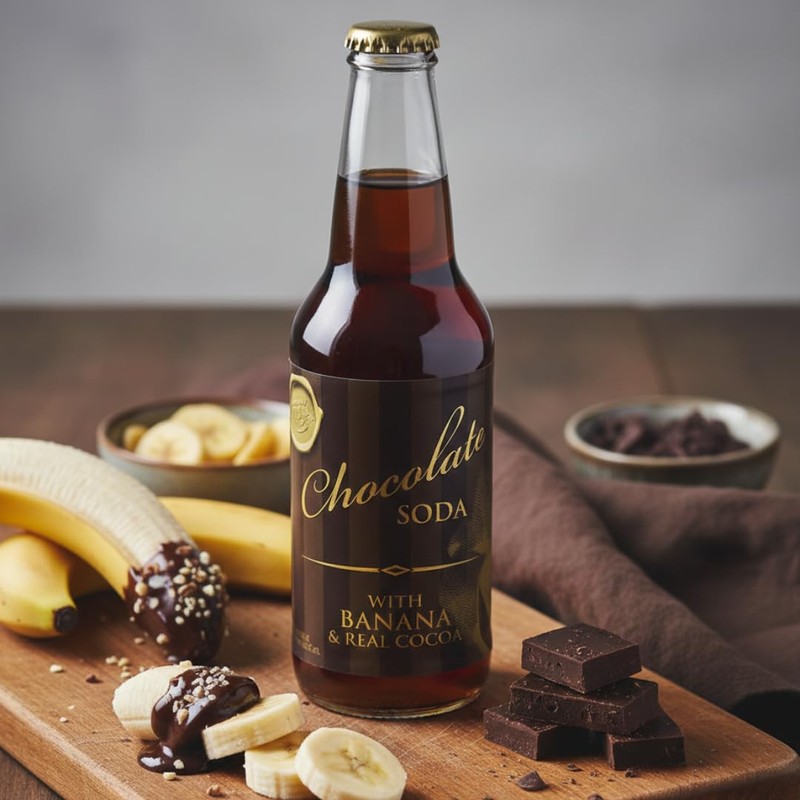 Rocket Fizz Chocolate Banana Soda Flavor | Cane Sugar |