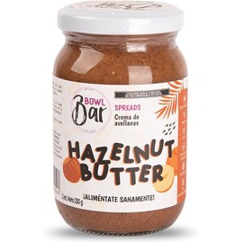 BOWL BAR | Untable De Avellanas 100% natural, vegano, Keto, sin azúcar añadida, sin gluten y sin conservadores. 250gr