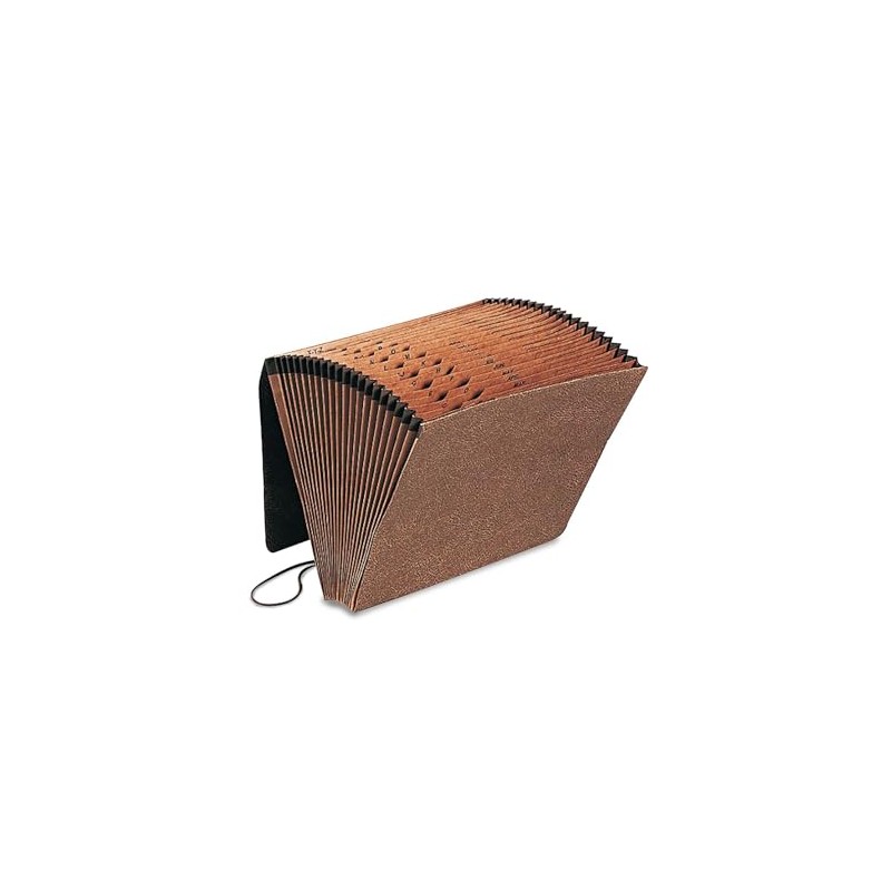 Pendaflex 01365 Leather-Look Index Expanding File With Elastic Cord